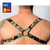 The Red Harnais en cuir Camouflage - Acc. CHROME - CROSS - THE RED S/M